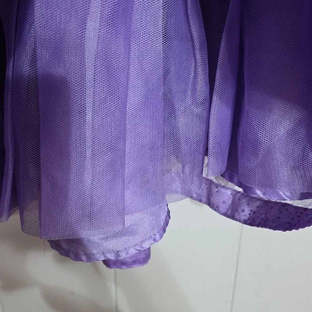 Disney Sophia The First Girl's Purple Party Dress Sparkly Lined Zips 6/6X *READ*